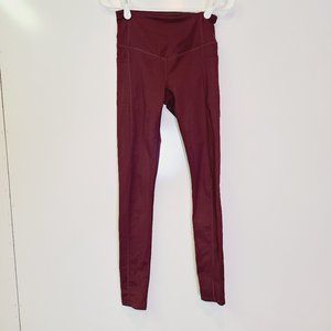 Gaiam Maroon Leggings Womens Extra Small